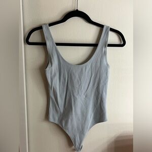 Aritzia Wilfred Free Thong Baby Blue Bodysuit